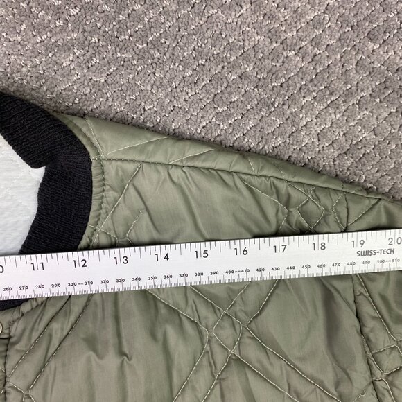 Vintage JCPenney Towncraft Quilted Bomber Jacket Mens Large Medium Olive Penneys - Picture 12 of 14